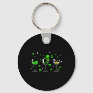 Tre Vin Gles Klöver Shamrock St Patrick Day Iri Nyckelring