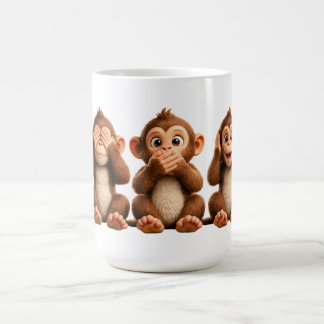 Tre Visa Apor Kaffemugg