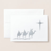 Tre vise män med julstjärna Silver