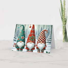 Tre vise tomtar jul helgkort