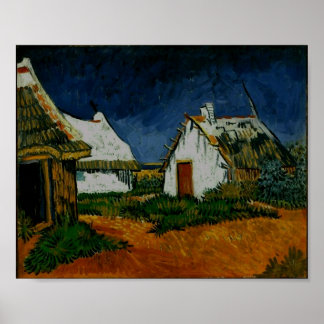 Tre vita bitar Saintes-Maries Van Gogh Bra Poster