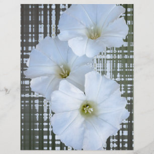 tre vita blommor