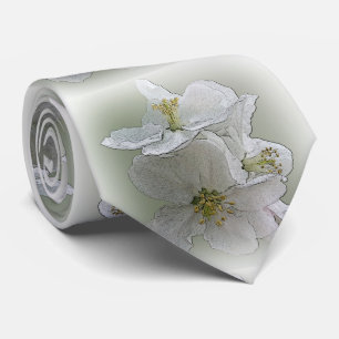 tre vita blommor slips