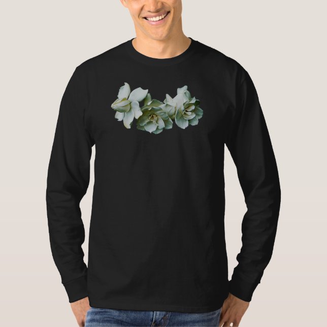 Tre vita kamelior män tee shirt (Framsida)