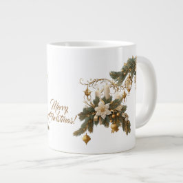 Tre vita ljus jul jumbo mugg