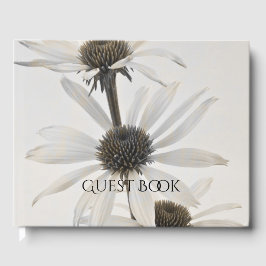 Tre vita tonblommor gästböcker