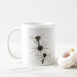 Tre vita tonblommor kaffemugg