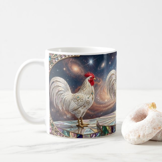 Tre vita tuppar. kaffemugg (Med munk)