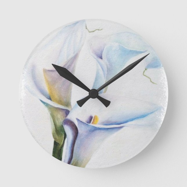 TRE VITE CALLA LIES CLOCK RUND KLOCKA (Framsida)