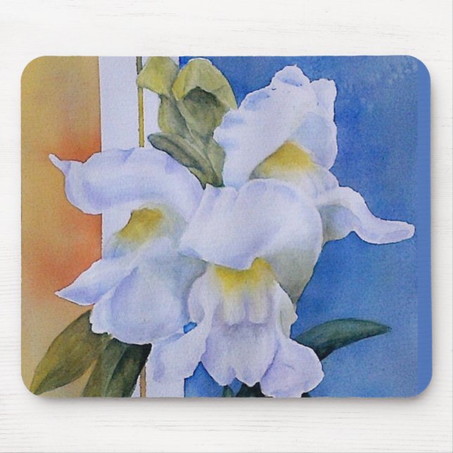 TRE VITE SNAPDRAGONS MOUSEPAD MUSMATTA (Framsidan)