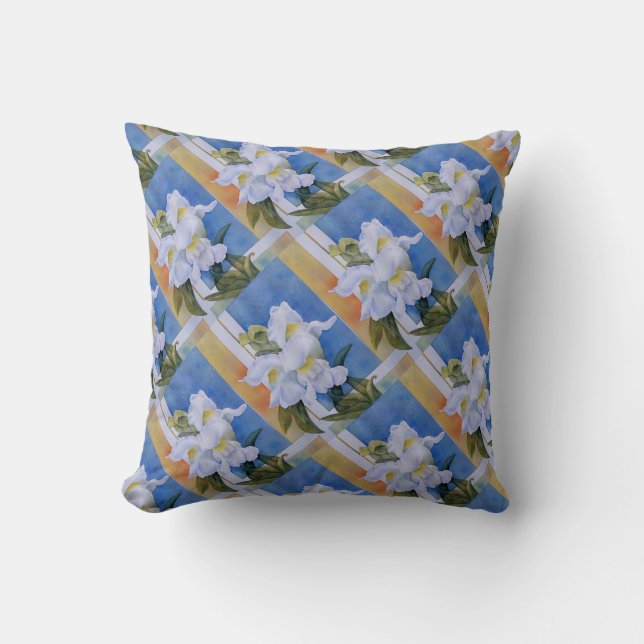 TRE VITE SNAPDRAGONS PILLOW-TITEL KUDDE (Framsida)