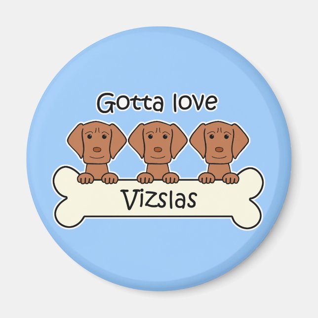 Tre Vizslas Magnet (Framsidan)