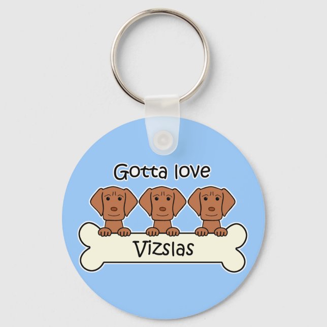 Tre Vizslas Nyckelring (Framsida)