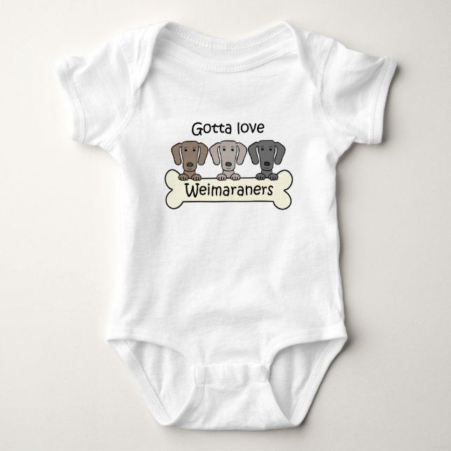 Tre Weimaraners T-shirt (Framsida)