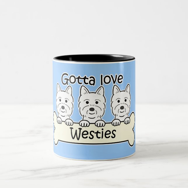 Tre Westies Två-Tonad Mugg (Center)