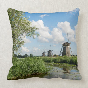 Tre windmills och en kanaldekorativ kudde