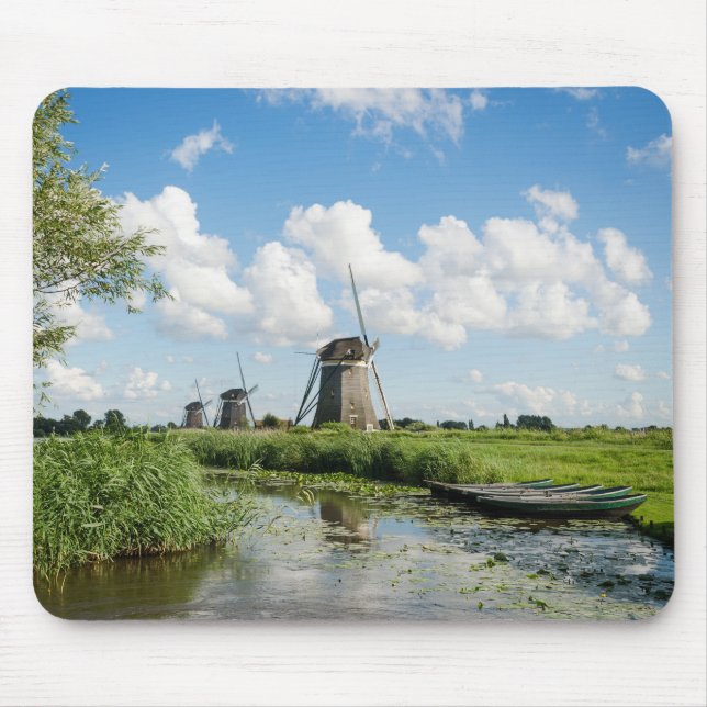 Tre windmills och en kanalmousepad musmatta (Framsidan)