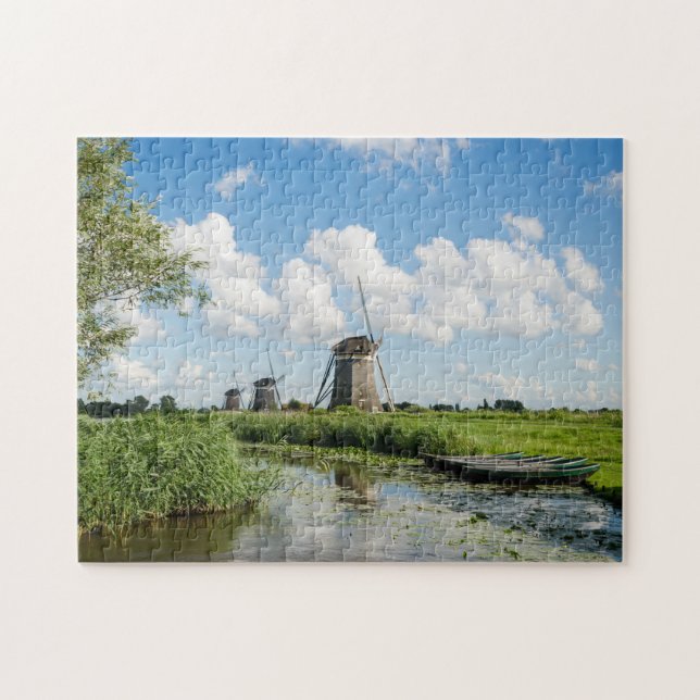 Tre windmills och ett kanalpussel pussel (Horisontell)
