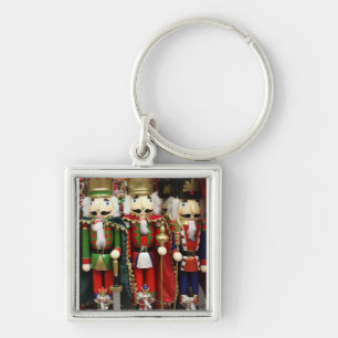 Tre Wise Crackers - Nutcracker Soldiers Fyrkantig Silverfärgad Nyckelring