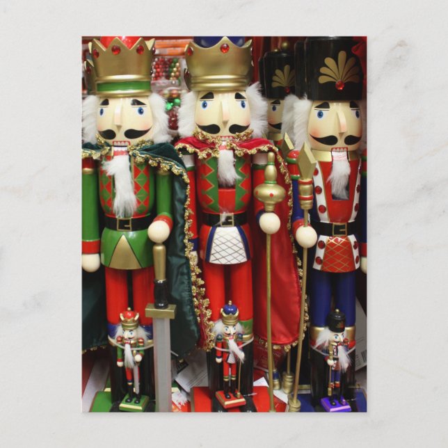 Tre Wise Crackers - Nutcracker Soldiers Helg Vykort (Framsida)