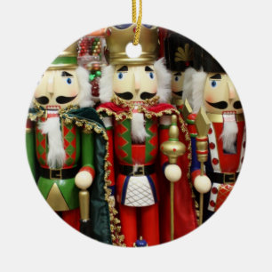 Tre Wise Crackers - Nutcracker Soldiers Julgransprydnad Keramik
