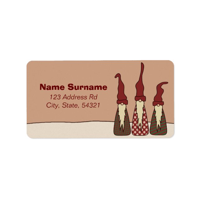 Tre Wise Elves, adressetiketter (Framsidan)