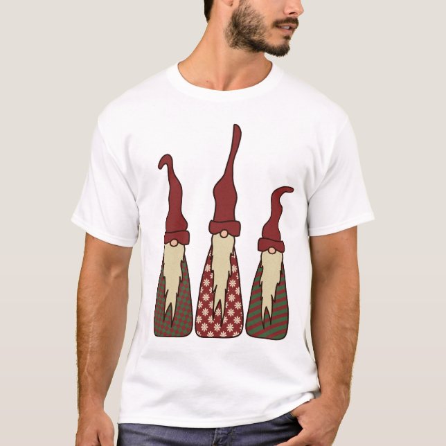 Tre Wise Elves, lätta färgader T-shirt (Framsida)