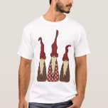 Tre Wise Elves, lätta färgader Tee<br><div class="desc">Tre gamla och kloka tittar sig i snö med stolpmönstrade kläder och höga, röda vinterhattar, deras långa vita skägg som nästan berör snömarken. Dessa söta och vänskapliga små karaktärer är, på grund av den traditionella skandinaviska issen, en vanlig syn på jultiden i Norden Land. Perfekt till dina danska, svenska, norska,...</div>
