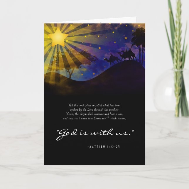 Tre Wise Manar Bible Verse julkort Helgkort (Framsida)
