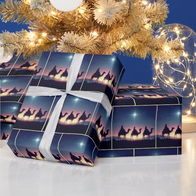 Tre Wise Manar efter en stjärna Presentpapper (Helgdagar)