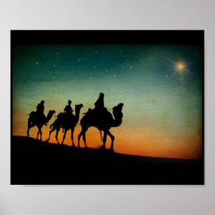 Tre Wise Manar efter Helgdag jul Poster