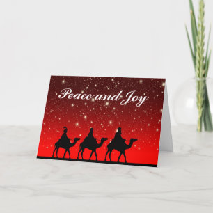 TRE WISE MANAR FRED OCH JOY ANPASSNINGSBAR CHRISTM KORT