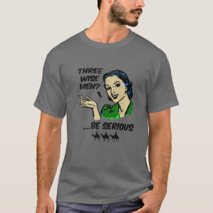 Tre Wise Manar Funny Vintage-julsemester T Shirt