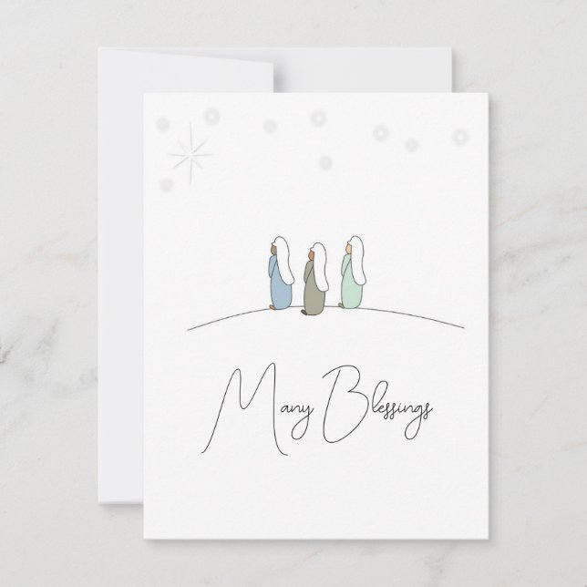 Tre Wise Manar jul, lägenhet Kort (Framsida)