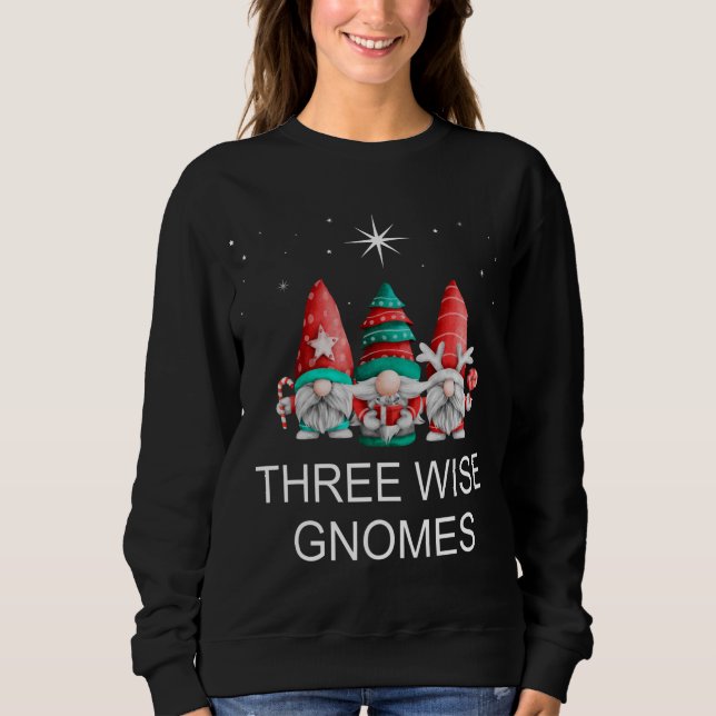 Tre Wise Manar-julgranar T Shirt (Framsida)