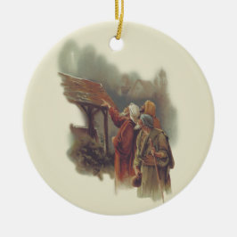 Tre Wise Manar Julgransprydnad Keramik