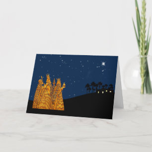 Tre Wise Manar-julkort Helgkort