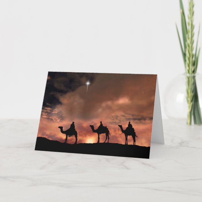 Tre Wise Manar-julkort Helgkort (Framsida)