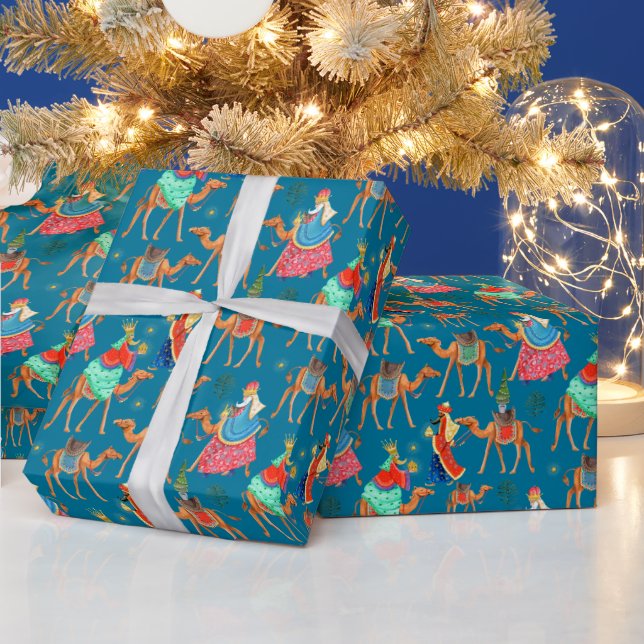 Tre Wise Manar Los Reyes magos jul helgdag Presentpapper (Helgdagar)