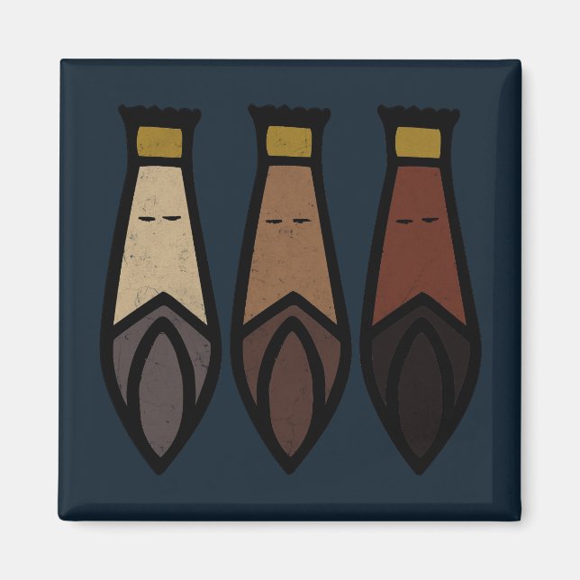 Tre Wise Manar. Los Tres Reyes Magos Magnet (Framsidan)