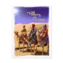 Tre Wise Manar målar upp julkort