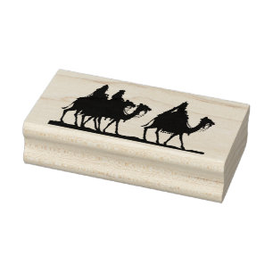 Tre Wise Manar på Camels Rubber Frimärke Stämpel