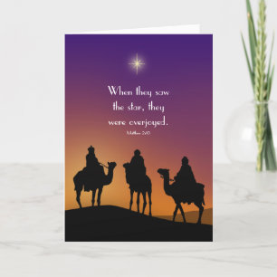 Tre Wise Manar & Star av Bethlehem-julen Helgkort