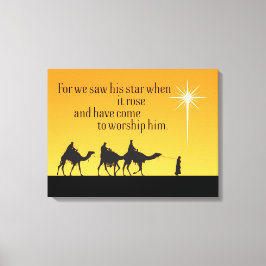 Tre Wise Manar Star av Bethlehem-julkanvas Canvastryck