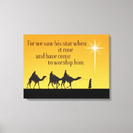 Tre Wise Manar Star av Bethlehem-julkanvas Canvastryck