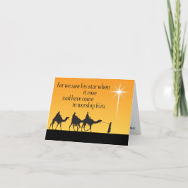 Tre Wise Manar-stjärnan i Bethlehem-julen Helgdag Helgkort
