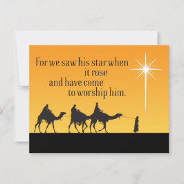 Tre Wise Manar-stjärnan i Bethlehem-julen Helgdag Julkort