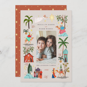 Tre Wise manar tre Kung jul Helgdag Julkort