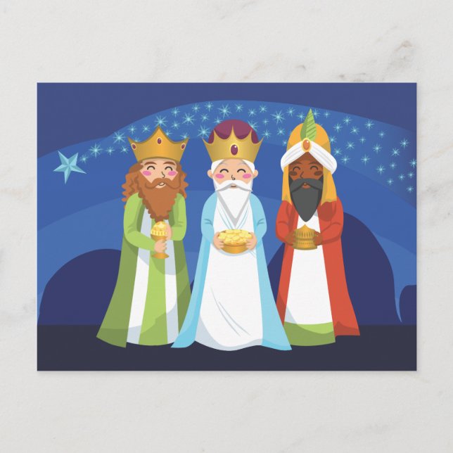 Tre Wise Manar Vykort (Framsida)