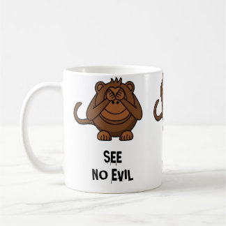 Tre Wise Monkey Kaffemugg